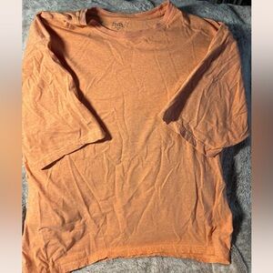 Falls Creek Orange Cotton T Shirt XL Casual Basic Tee